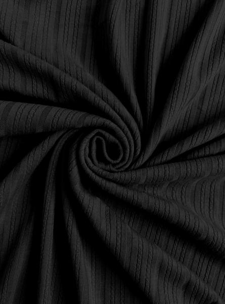 Ажурный трикотаж Косичка RT27 (ЧЕРНЫЙ - 1)