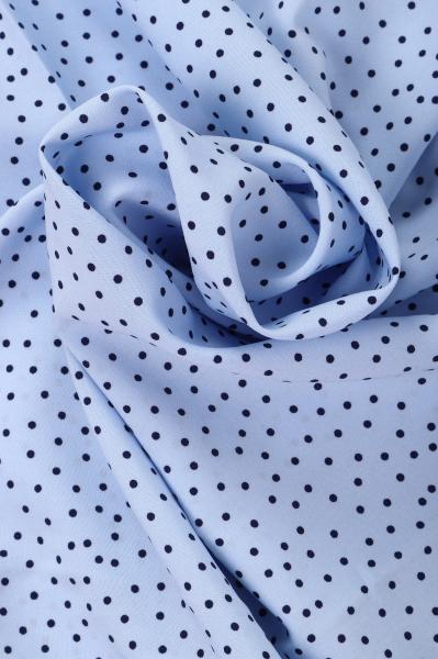 Индо принт "Средний горох" (СИНИЙ ГОРОХ НА ГОЛУБОМ - 0,2 СМ - 3)