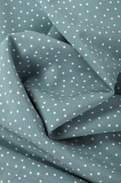 Индо принт "Средний горох" (БЕЛЫЙ ГОРОХ НА ТЕМНО-БИРЮЗОВОМ - 0,2 СМ - 8)