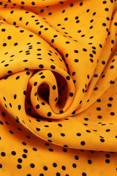 Софт принт "Средний горох" (ЧЕРНЫЙ ГОРОХ НА ЖЕЛТОМ - 0,4 СМ - 9)