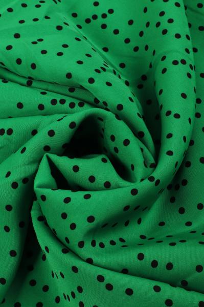 Софт принт "Средний горох" (ЧЕРНЫЙ ГОРОХ НА ЗЕЛЕНОМ - 0,4 СМ - 13)