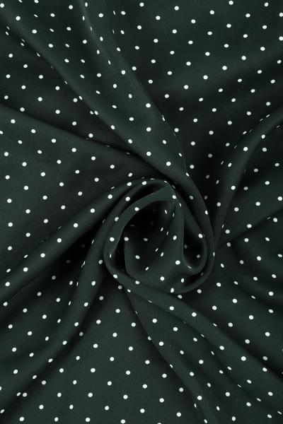 Софт принт "Средний горох" (БЕЛЫЙ ГОРОХ НА ТЕМНО-ЗЕЛЕНОМ - 0,3 СМ - 11)