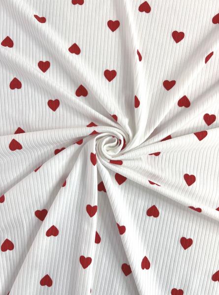 Лапша принт вискозная RT40 (СЕРДЦА КРАСНЫЕ)