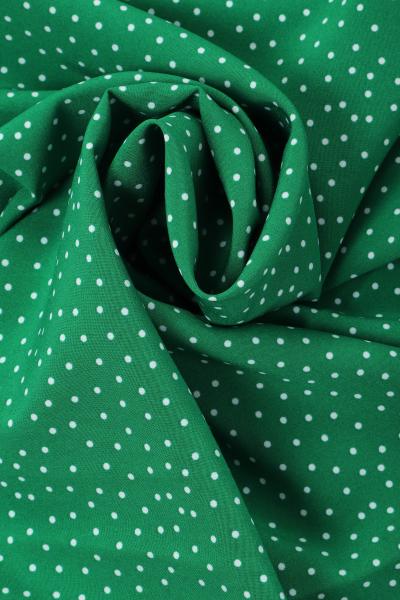 Индо принт "Средний горох" (БЕЛЫЙ ГОРОХ НА ЗЕЛЕНОМ - 0,2 СМ - 47)