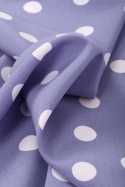 Индо принт "Крупных горох" (БЕЛЫЙ ГОРОХ НА ФИОЛЕТОВОМ - 1,5 СМ - 34)