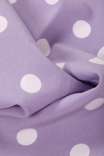 Индо принт "Крупных горох" (БЕЛЫЙ ГОРОХ НА СИРЕНЕВОМ - 1,5 СМ - 31)