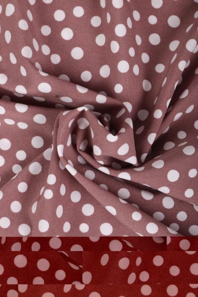 Индо принт "Рассыпной горох" (БЕЛЫЙ ГОРОХ НА СУХОЙ РОЗЕ - ОТ 0,5 ДО 0,7 СМ - 6)