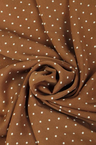 Софт принт "Средний горох" (БЕЛЫЙ ГОРОХ НА КОРИЧНЕВОМ - 0,3 СМ - 9)