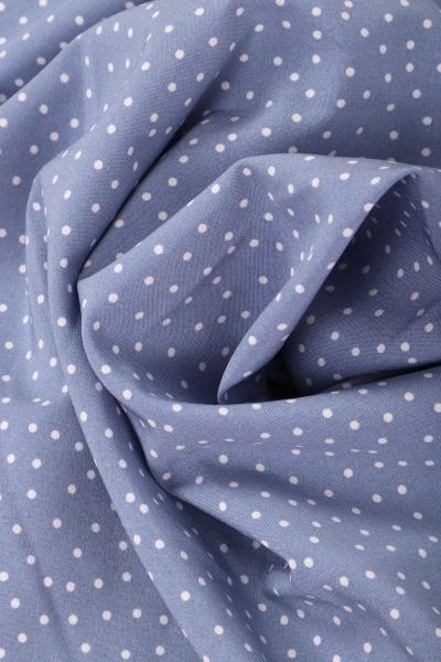 Индо принт "Средний горох" (БЕЛЫЙ ГОРОХ НА НЕБЕСНО-СИНЕМ - 0,2 СМ - 4)