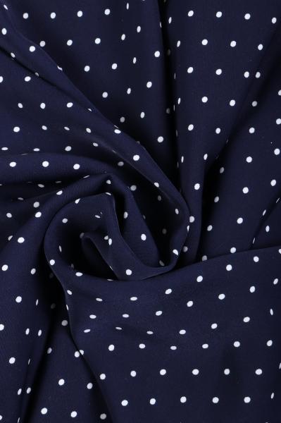 Софт принт "Средний горох" (БЕЛЫЙ ГОРОХ НА ТЕМНО-СИНЕМ - 0,3 СМ - 5)