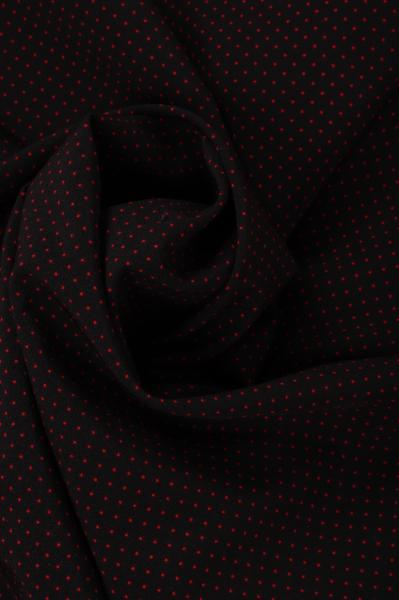 Индо принт "Крапинки" (КРАСНЫЙ ГОРОХ НА ЧЕРНОМ - 0,1 СМ - 17)