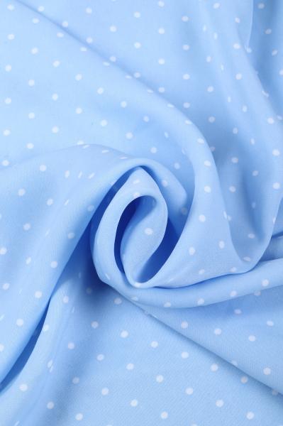 Софт принт "Средний горох" (БЕЛЫЙ ГОРОХ НА ГОЛУБОМ - 0,3 СМ - 13)