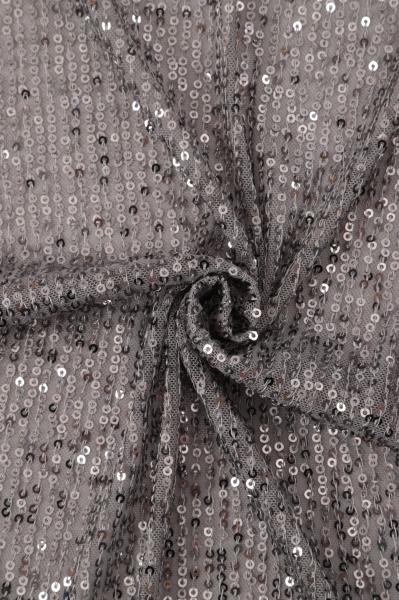 Пайетки на сетке (СЕРЫЙ - 6)