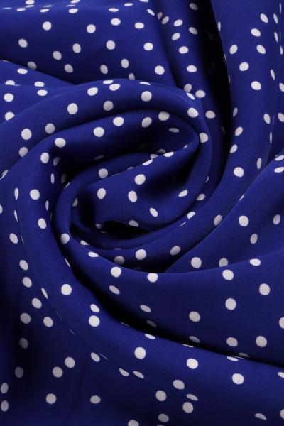 Софт принт "Средний горох" (БЕЛЫЙ ГОРОХ НА СИНЕМ - 0,4 СМ - 8)