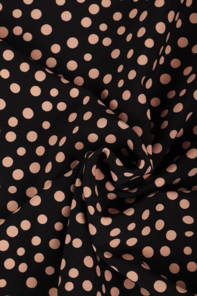 Индо принт "Рассыпной горох" (БЕЖЕВЫЙ ГОРОХ НА ЧЕРНОМ - ОТ 0,5 ДО 0,7 СМ - 22)