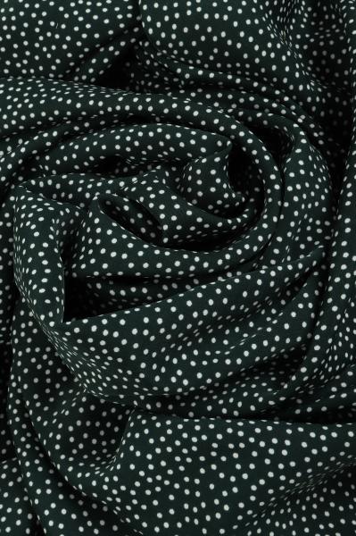 Софт принт "Песок" (БЕЛЫЙ ГОРОХ НА ТЕМНО-ЗЕЛЕНОМ - 0,2 СМ - 10)