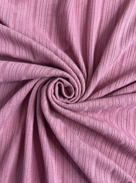 Ажурный трикотаж Косичка RT27 (СУХАЯ РОЗА)