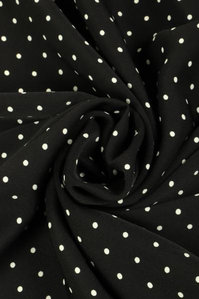 Софт принт "Средний горох" (БЕЛЫЙ ГОРОХ НА ЧЕРНОМ - 0,3 СМ - 12)