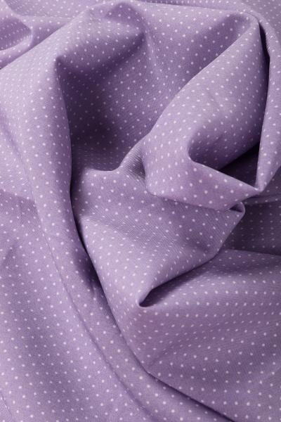 Индо принт "Крапинки" (БЕЛЫЙ ГОРОХ НА СИРЕНЕВОМ - 0,1 СМ - 22)