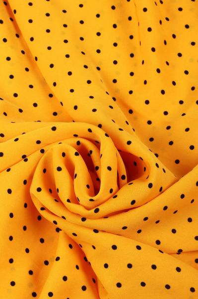 Софт принт "Средний горох" (ЧЕРНЫЙ ГОРОХ НА ЖЕЛТОМ - 0,3 СМ - 2)