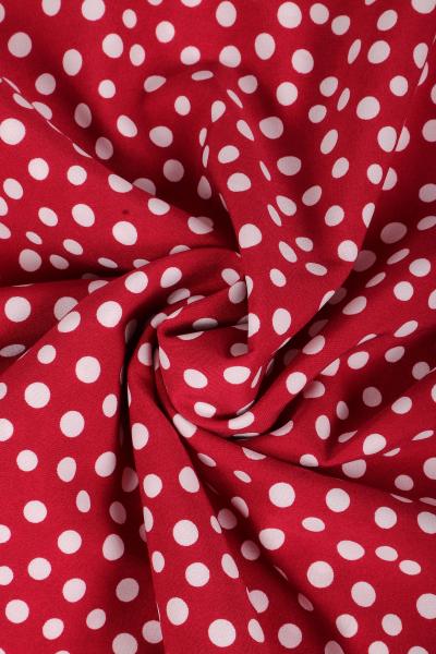 Индо принт "Рассыпной горох" (БЕЛЫЙ ГОРОХ НА МАЛИНОВОМ - ОТ 0,5 ДО 0,7 СМ - 31)