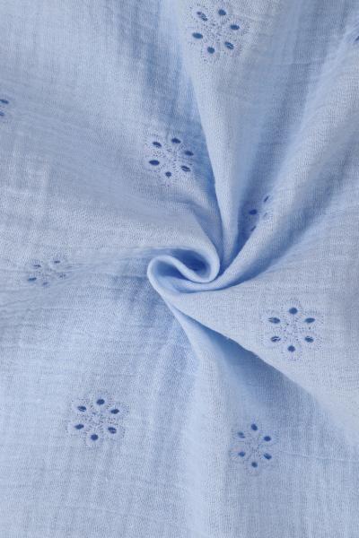 Муслин с вышивкой (ГОЛУБОЙ - 12)