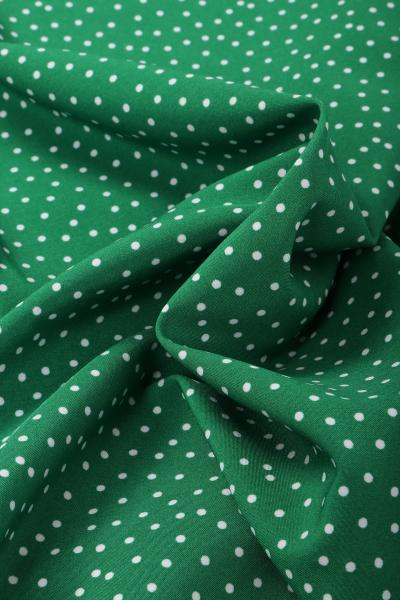 Индо принт "Средний горох" (БЕЛЫЙ ГОРОХ НА СИНЕ-ЗЕЛЕНОМ - 27)