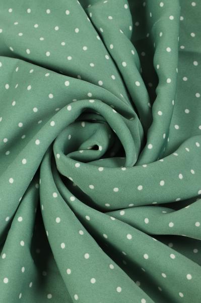 Софт принт "Средний горох" (БЕЛЫЙ ГОРОХ НА БИРЮЗОВОМ - 0,3 СМ - 16)