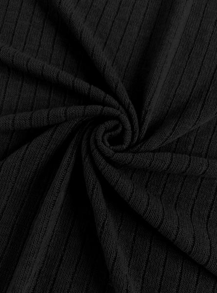 Трикотаж льняной RT30 (ЧЕРНЫЙ)