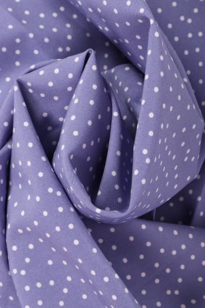 Индо принт "Средний горох" (БЕЛЫЙ ГОРОХ НА ФИОЛЕТОВОМ - 0,2 СМ - 42)