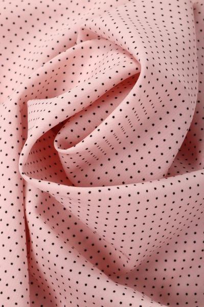 Индо принт "Крапинки" (ЧЕРНЫЙ ГОРОХ НА РОЗОВОМ - 0,1 СМ - 6)