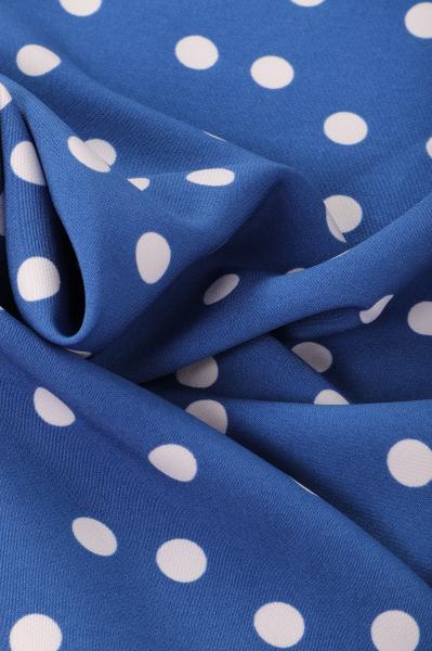 Марчиано принт (ГОРОХ НЕБЕСНО-СИНИЙ 1 СМ - 7)