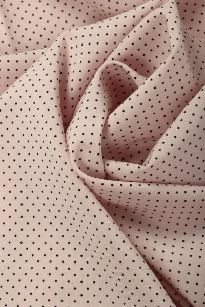 Индо принт "Крапинки" (ЧЕРНЫЙ ГОРОХ НА БЕЖЕВОМ - 0,1 СМ - 4)