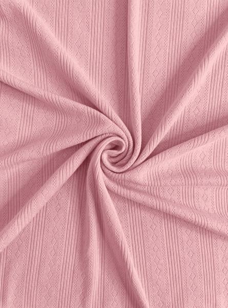 Ажурный трикотаж рибана принт ромбики RT27 (РОЗОВЫЙ)