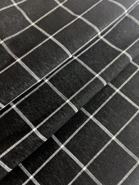 Жаккард принт RT8 (КЛЕТКА ЧЕРНО-БЕЛЫЙ )