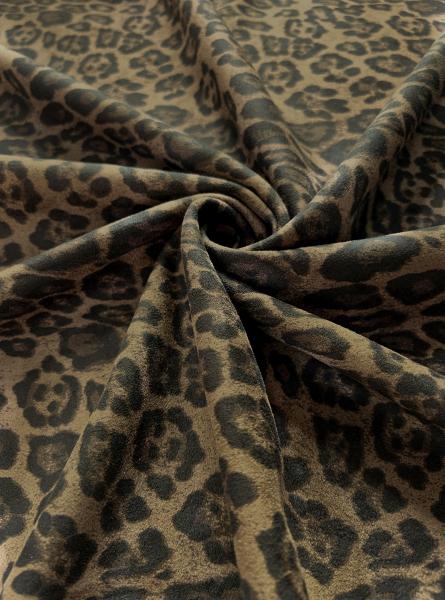 Замша принт RT47 (ЛЕОПАРД ТЕМНЫЙ)