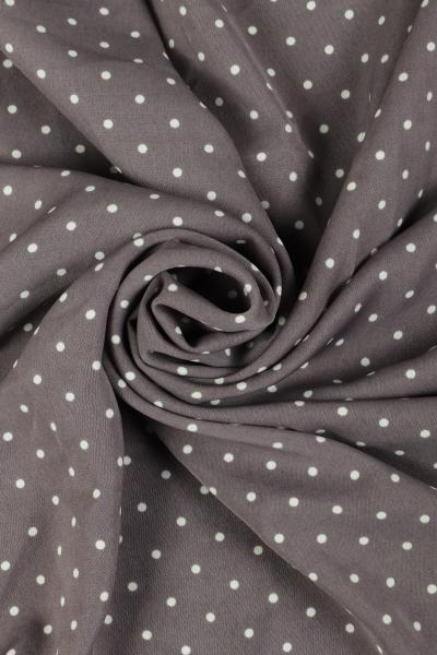 Софт принт "Средний горох" (БЕЛЫЙ ГОРОХ НА СЕРОМ - 0,3 СМ - 3)