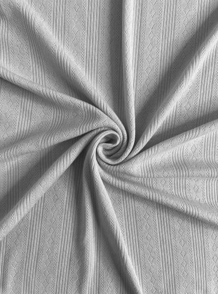 Ажурный трикотаж рибана принт ромбики RT27 (СЕРЫЙ)