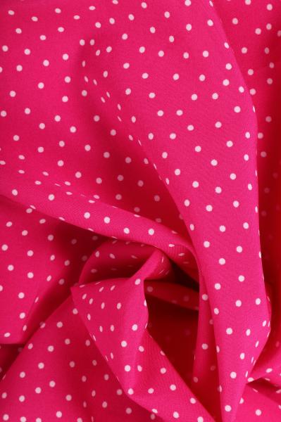 Индо принт "Средний горох" (БЕЛЫЙ ГОРОХ НА МАЛИНОВОМ - 0,2 СМ - 46)