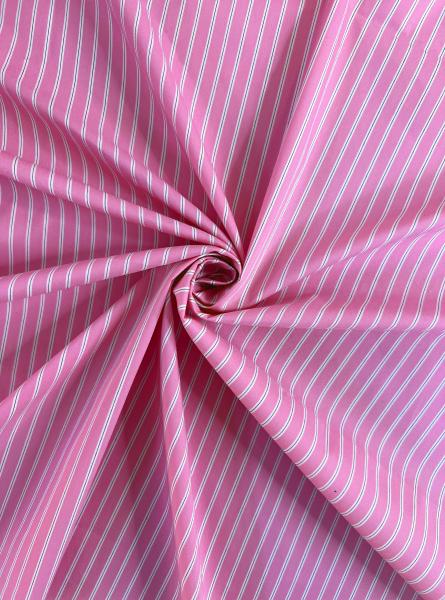 Поплин принт RT39 (РОЗОВЫЙ В БЕЛУЮ ПОЛОСКУ)