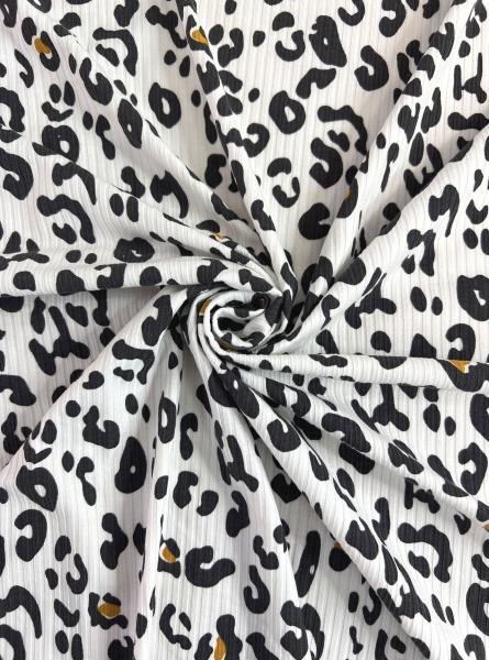 Лапша принт вискозная RT40 (ЛЕОПАРД ЧЕРНЫЙ)