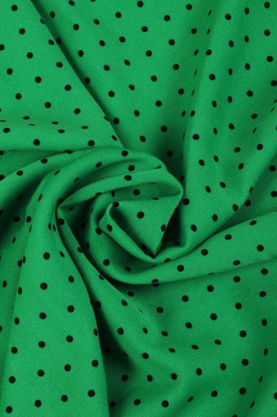 Софт принт "Средний горох" (ЧЕРНЫЙ ГОРОХ НА ЗЕЛЕНОМ - 0,3 СМ - 4)