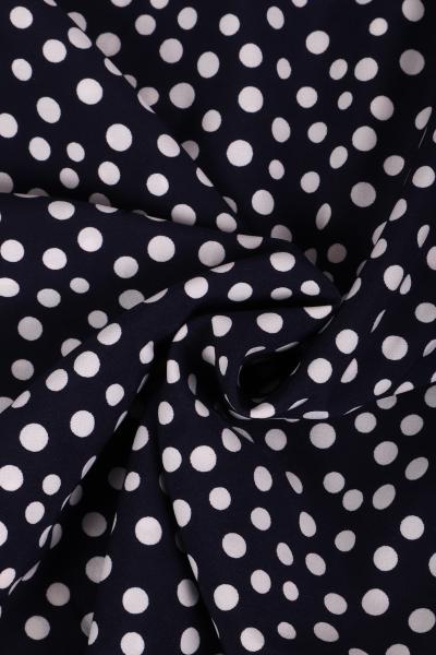 Индо принт "Рассыпной горох" (БЕЛЫЙ ГОРОХ НА ТЕМНО-СИНЕМ - ОТ 0,5 ДО 0,7 СМ - 18)