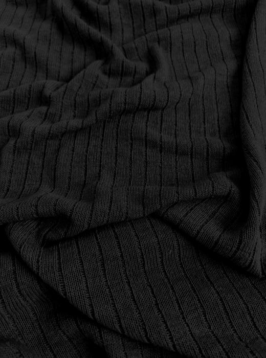 Трикотаж льняной RT30 (ЧЕРНЫЙ)