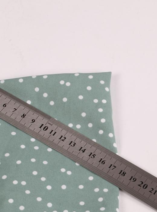 Софт принт "Средний горох" (БЕЛЫЙ ГОРОХ НА БИРЮЗОВОМ - 0,4 СМ - 5)