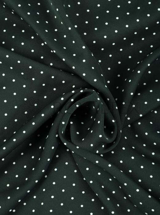 Софт принт "Средний горох" (БЕЛЫЙ ГОРОХ НА ТЕМНО-ЗЕЛЕНОМ - 0,3 СМ - 11)