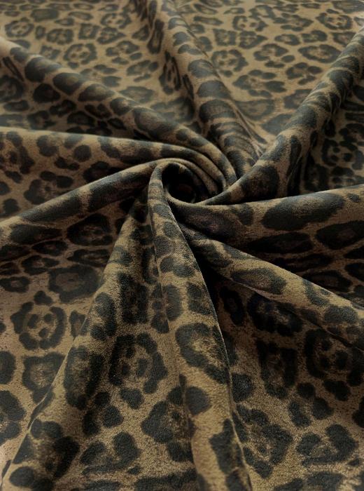 Замша принт RT47 (ЛЕОПАРД ТЕМНЫЙ)