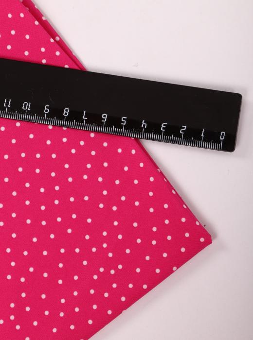 Индо принт "Средний горох" (БЕЛЫЙ ГОРОХ НА МАЛИНОВОМ - 0,2 СМ - 46)