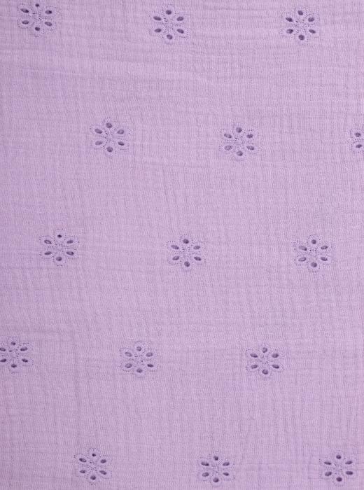 Муслин с вышивкой (СИРЕНЕВЫЙ - 6)