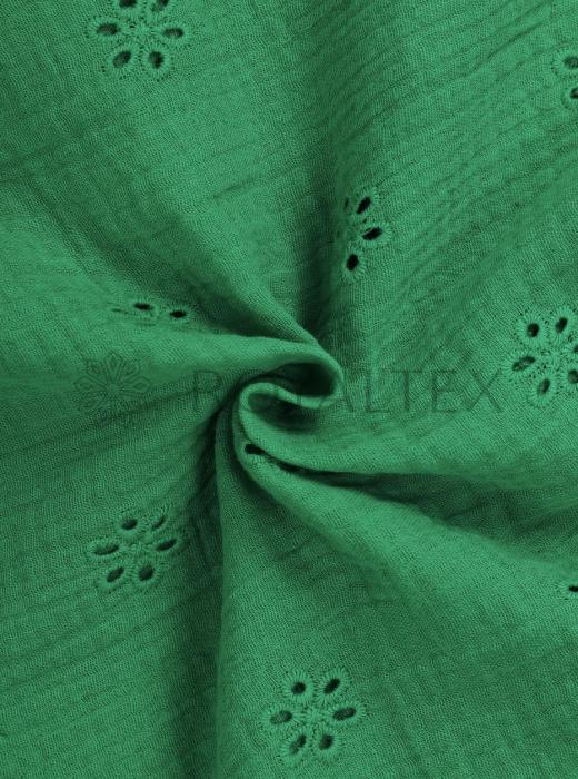 Муслин с вышивкой (ЗЕЛЕНЫЙ - 14)
